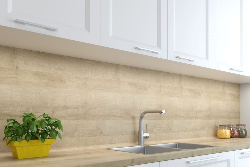 Crédence de cuisine en bois